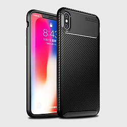 Wewoo Coque TPU antichoc en Fibre de Carbone Texture Beetle Shape pour iPhone X / XS (Noir)