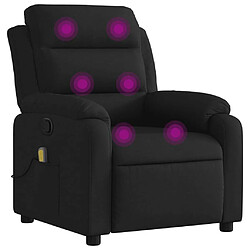 Maison Chic Fauteuil Relax pour salon, Fauteuil de massage inclinable Noir Tissu -GKD64616