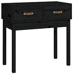 Maison Chic Table console | Meuble d'entrée | Table d'appoint Noir 76,5x40x75 cm Bois massif de pin -GKD65210