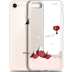 Caseink Coque arrière Apple iPhone 7/8 (4.7 ) Gel HD [ Nouvelle Collection - Souple - Antichoc - Imprimé en France] Montagne En Montgolfière