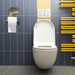 Avis Universal Créatif dinosaure porte-papier toilette étagère de rangement de salle de bains porte-serviettes papier toilette porte-serviettes à rouleaux(Vert)