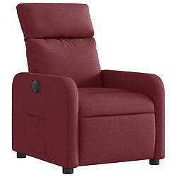 Avis Maison Chic Fauteuil Relax pour salon, Fauteuil inclinable électrique Rouge bordeaux Tissu -GKD80961