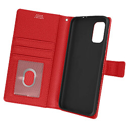 Avizar Housse Nokia G11 et Nokia G21 Clapet Portefeuille Stand Vidéo rouge