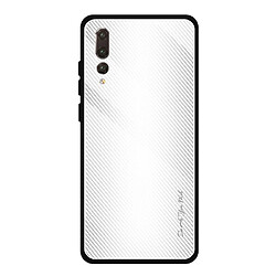 Wewoo Coque Pour Huawei P20 Pro étui de protection en verre dégradé de texture blanc