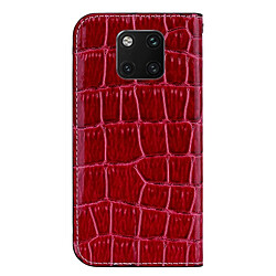 Avis Wewoo Etui à rabat horizontal en cuir texturé texturé avec texture croco pour Huawei Mate 20 Pro, avec emplacements pour cartes et support (vin rouge)