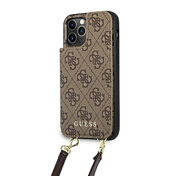 Guess Maroquinerie guess guhcp12mcb4gb iphone 12 / 12 pro 6,1" brazowy/marron coque dur 4g crossbody cardslot