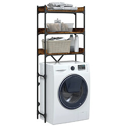 Acheter vidaXL Étagère de lave-linge chêne fumé 67x25x163 cm bois d'ingénierie