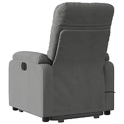 Acheter vidaXL Fauteuil inclinable de massage gris foncé tissu microfibre