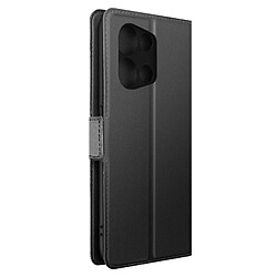 Avizar Étui pour Oppo Reno 8 5G Portefeuille Support Finition Striée Slim Noir / Gris