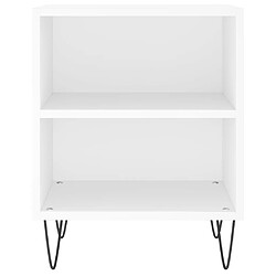 Maison Chic Lot de 2 Tables de chevet - Tables de Nuit blanc 40x30x50 cm bois d'ingénierie pas cher