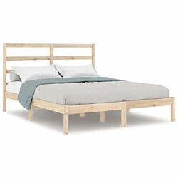 vidaXL Cadre de lit sans matelas 140x190 cm bois de pin massif