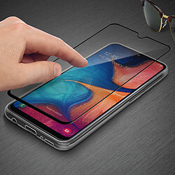 Avis Avizar Coque Galaxy A20e Silicone Transparent et Film Ecran Verre Trempé Contour noir