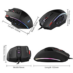 Acheter Universal Souris gaming 10 000 DPI 13 boutons programmables lumière LED RVB Tableau de l'ordinateur de la souris conforme au silence de l'ordinateur portable du PC