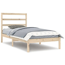 vidaXL Cadre de lit sans matelas 100x200 cm bois massif de pin