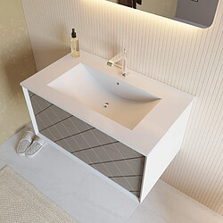 Avis Kiamami Valentina MEUBLE DE SALLE DE BAIN 80CM FRÊNE GRIS ET MIROIR LED TACTILE 80X60 | MIAMI