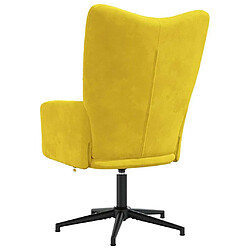 Acheter vidaXL Chaise de relaxation Jaune moutarde Velours