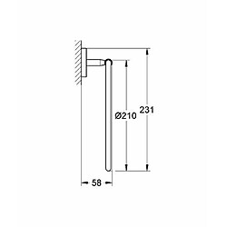 GROHE Cosmopolitan Anneau porte-serviette de Construction, 40460001