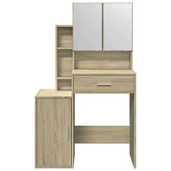 Acheter vidaXL Coiffeuse avec armoire chêne sonoma 80x35x132 cm