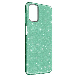 Avizar Coque Samsung Galaxy A03S Paillette Amovible Silicone Semi-rigide Vert