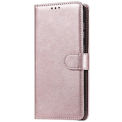 Wewoo Housse Coque Pour Galaxy A70 Étui de protection à rabat horizontal de couleur unie avec support et fentes cartes et portefeuille et cadre photo et lanière or rose