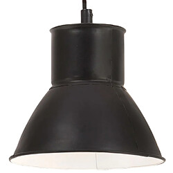 vidaXL Lampe suspendue 25 W Noir Rond 17 cm E27