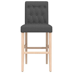 Acheter vidaXL Chaises de bar lot de 2 bois massif d'hévéa et tissu