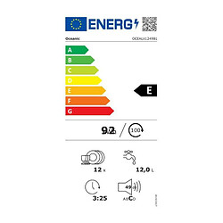 Avis Lave-vaisselle pose libre OCEANIC 12 Couverts 59.8cm E, OCEALV1249B1