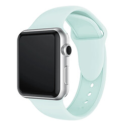 Wewoo Bracelet Bande de montre en silicone à double rivets pour Apple Watch séries 3 et 2 1 42 mm (Turquoise)