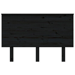 Avis Maison Chic Tête de lit scandinave,Meuble de chambre Noir 124x6x82,5 cm Bois massif de pin -MN95125