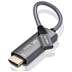 Acheter CABLING® Câble Adaptateur femelle USB-C vers prise mâle HDMI 4K 60 Hz - câble nylon 20 cm