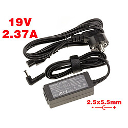 Kalea-Informatique Alimentation pour PC Portable 19V 2.37A embout 2.5x5.5mm - Equivalent TOSHIBA AD9049, G71C000AR410, G71C000AT110, PA3467E-1ACA, PA3822E-1AC3, PA3822E-1ACA, PA3822U-1ACA, PA5044U-1ACA, PA5072U-1ACA, PA8322E-1AC3, T04100300004543, U845W-S410