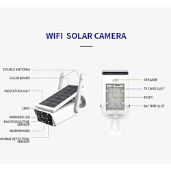 Acheter Tech Discount Caméra de surveillance de batterie extérieure de type pistolet à faible consommation d'énergie solaire connexion sans fil WiFi