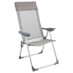 Neka Fauteuil relax de jardin pliant Aloe - 5 Positions - Gris