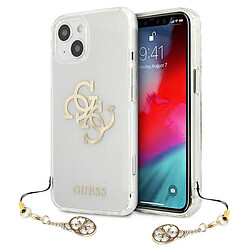 Guess Maroquinerie guess guhcp13sks4ggo iphone 13 mini 5,4" transparent coque dur 4g gold charms collection