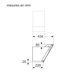 Hotte décorative inclinée 60cm 60db 399m3/h - dwk67em60 - BOSCH pas cher