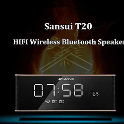 Avis Universal T20 Bluetooth Wireless 2200mAh Dispondre de LED Prise en charge TF Carte TF 3.5 mm AUX FM Radio Bass Hifi Soun