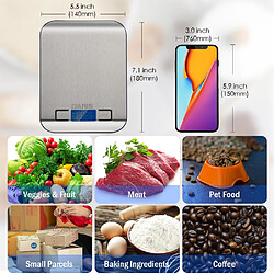 Universal Tableaux numériques de cuisine alimentaire Affichage de mesure LCD 1G/0.1oz Balance alimentaire en acier inoxydable de précision Balance de cuisson Balance de cuisson(Argent) pas cher