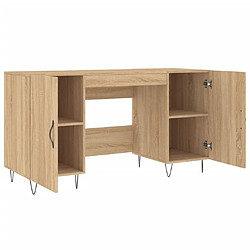 Maison Chic Bureau,Table de travail,bureau de travail pour chambre chêne sonoma 140x50x75 cm bois d'ingénierie -GKD83178 pas cher