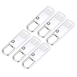 6pcs Métal Détachable étiquettes à Glissière Réparation Languettes De Traction Pour Vêtements Argent L