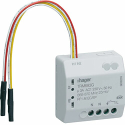 Hager Module 1 sortie 3A 230V 2 entrées à encastrer KNX radio