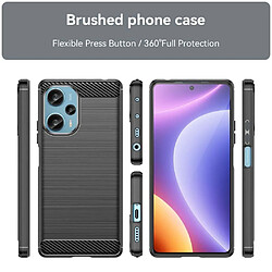 Htdmobiles Coque pour Xiaomi Poco F5 5G / Redmi Note 12 Turbo - housse etui silicone gel carbone + verre trempe - NOIR