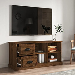 Avis Maison Chic Meuble TV scandinave - Banc TV pour salon chêne marron 102x35,5x47,5 cm bois d'ingénierie -MN93802