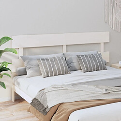 Maison Chic Tête de lit scandinave,Meuble de chambre Blanc 184x3x81 cm Bois massif de pin -MN50756