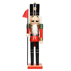 Avis ECD Germany Soldat Casse-Noisette 25 cm avec Chapeau Noir et Drapeau, en Bois, Unique, Décoration de Noël Figurine Marionnette Ornement pour Arbre de Noël Statue Traditionnel de Décor Jouet Classique