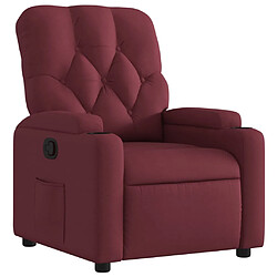 Maison Chic Fauteuil inclinable,Fauteuil luxe de relaxation Rouge bordeaux Tissu -MN62498