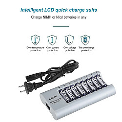 Universal Leise-828c Chargeur indépendant multi-emplacement rapide intelligent + 1 x câble d'alimentation