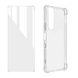 Avizar Pack Protection Sony Xperia 1 III Coque Souple Verre Trempé transparent