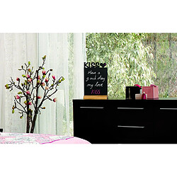 Avis Securit Tableau noir de table Inscription Kiss Noir/teck