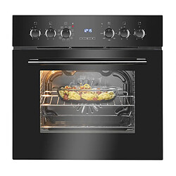 Cuisinière encastrable 4 plaques vitrocéramique et four 56L noir Bomann EHBC7937-noir