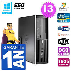 PC HP Compaq 8100 SFF i3-530 RAM 16Go SSD 960Go Graveur DVD Wifi W7 - Occasion